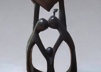 ARM-AFRICAN WOOD CARVING OF UNITY 1